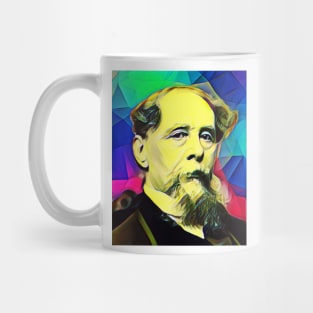 Charles Dickens Colourful Portrait | charlles dickens artwork 6 Mug